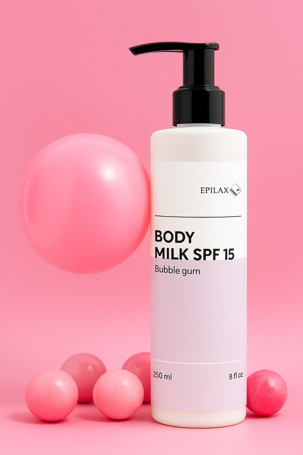 Mleczko do ciała SPF 15 Epilax Bubble Gum 250 ml – lekkie nawilżenie, ochrona UV - obrazek 6