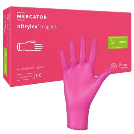 Rękawice MERCATOR nitrylex magenta S