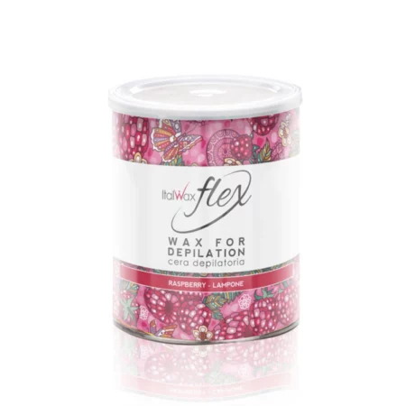 ItalWax Flex Malina w puszce 800ml– Transparentny Miękki Wosk do Depilacji w Puszce