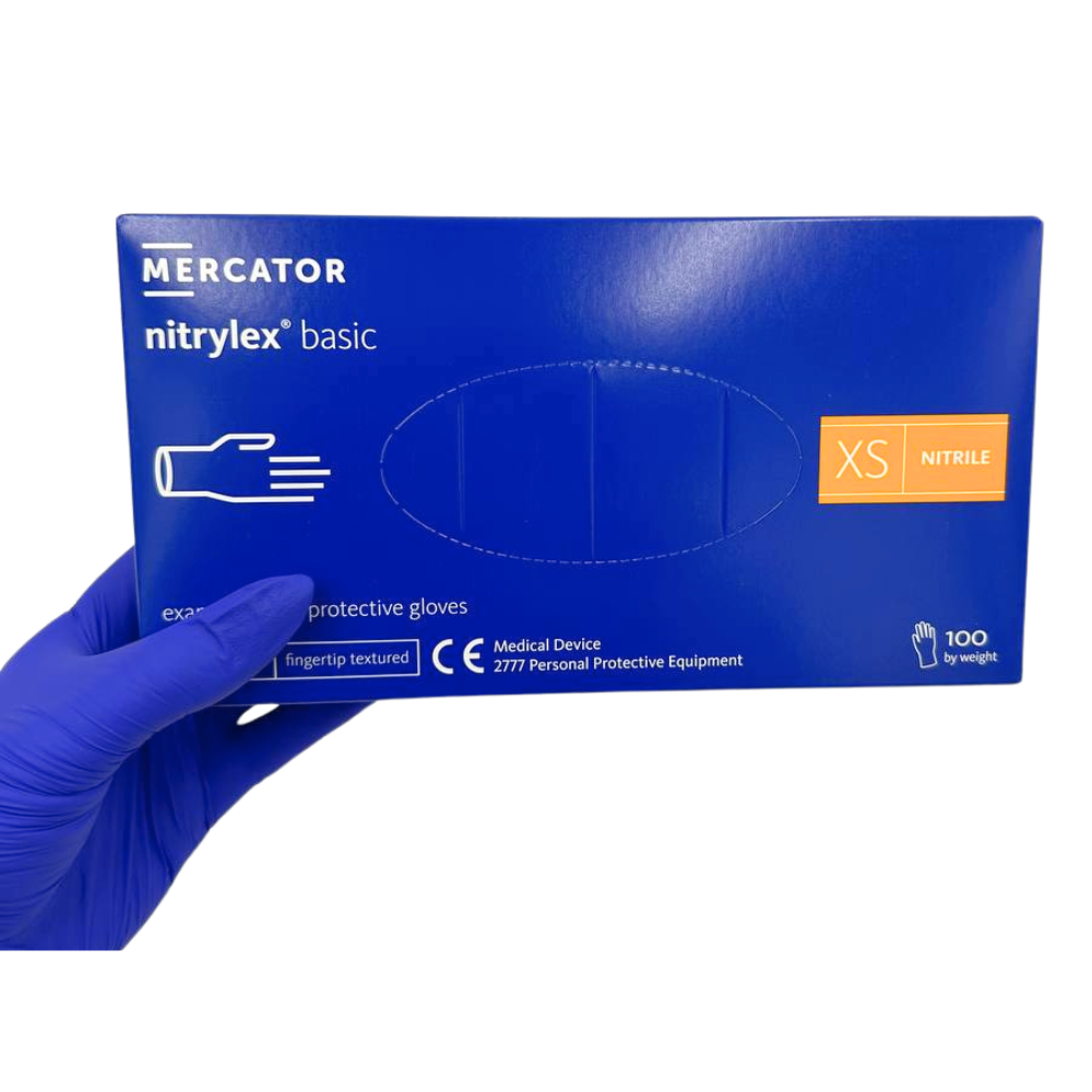 Rękawiczki MERCATOR nitrylex basic (dark blue) XS - obrazek 4