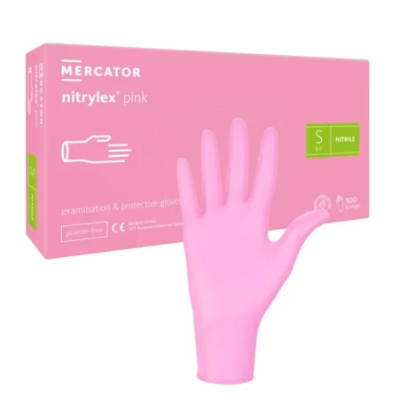 Rękawice MERCATOR nitrylex Pink S