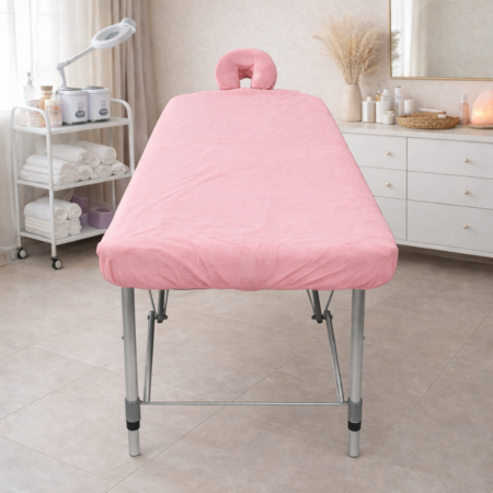 Podkład flizelinowy z gumką RÓŻOWY 10 szt