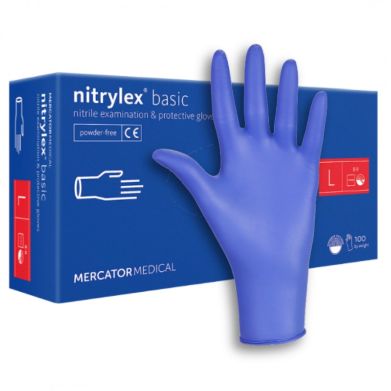 Rękawiczki MERCATOR nitrylex basic (dark blue) L
